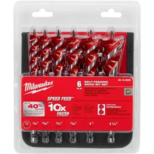 Image for Milwaukee T33413 - SPEED FEED Wood Bit 6-1/2" Set - 6 pc