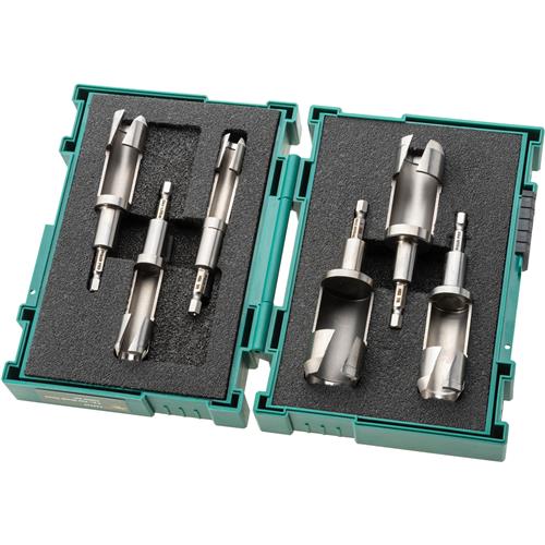 Image for Grizzly PRO T34124 - 6 Pc. HSS Quick-Release Hex Shank Tenon Cutter Set