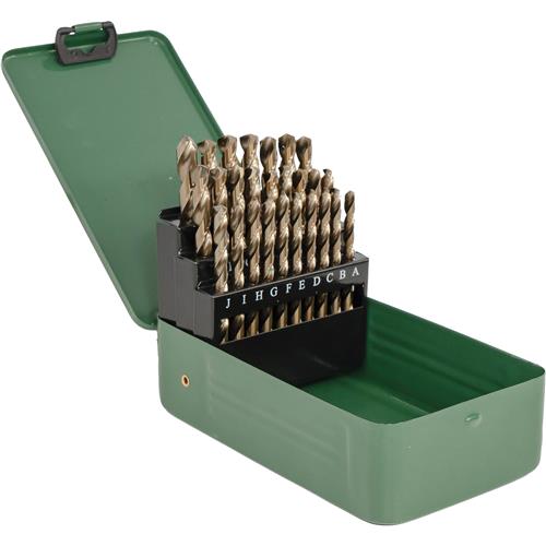 Image for Grizzly PRO T34126 - 26-Pc. M35 HSS Cobalt Lettered A-Z Drill Bit Set