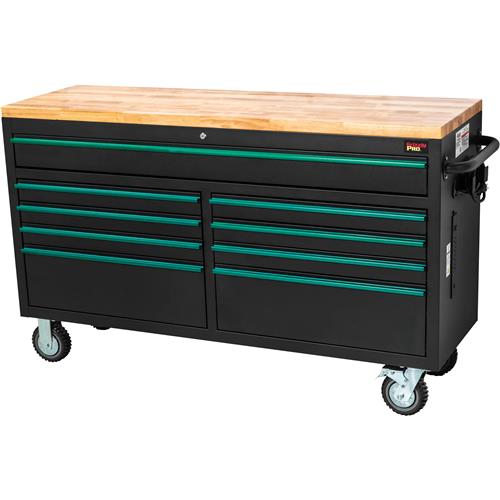 Image for Grizzly PRO T34621 - 61" 9-Drawer Tool Cabinet w/ Outlets